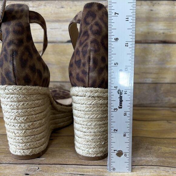 L’AGENCE New Elysee Suede Espadrille Wedge Sandals in Cheetah Size 9.5 (EU 40) - Picture 9 of 16